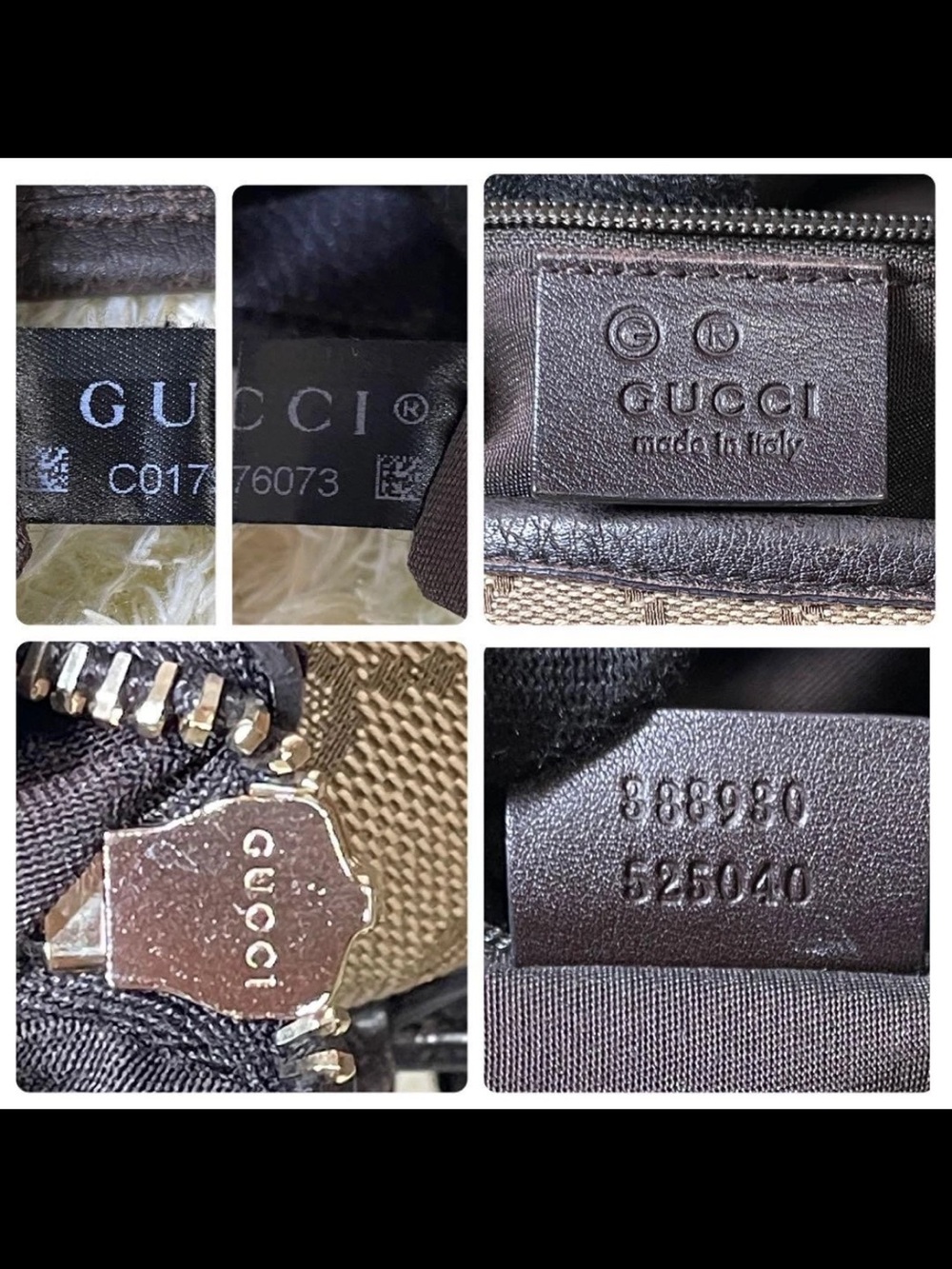 Gucci Beige/Tan GG Monogram Crossbody Bag with Dark Brown Trim - Picture 14 of 16